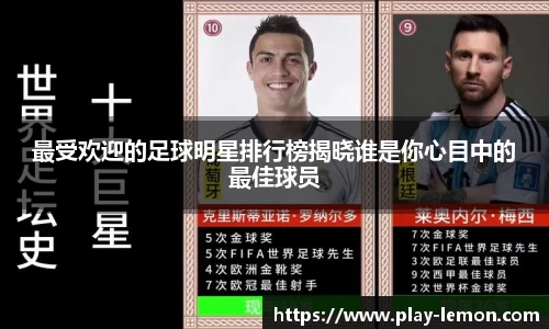 最受欢迎的足球明星排行榜揭晓谁是你心目中的最佳球员